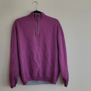 tommy bahama maroon knit quarter zip size small